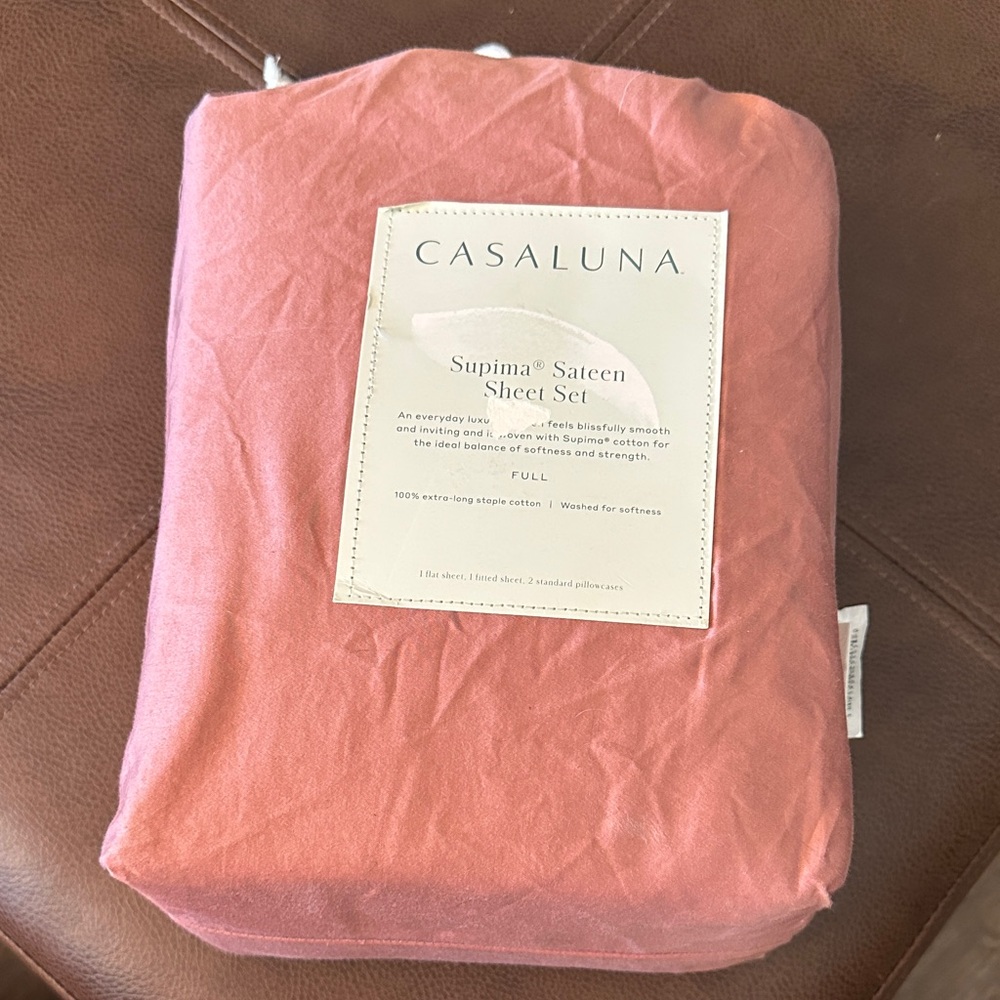 Casaluna Supima Sateen Sheet Set rose